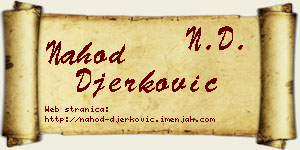 Nahod Đerković vizit kartica